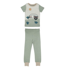 L'oved Baby Appliqué Short Sleeve PJ Set -  Camper