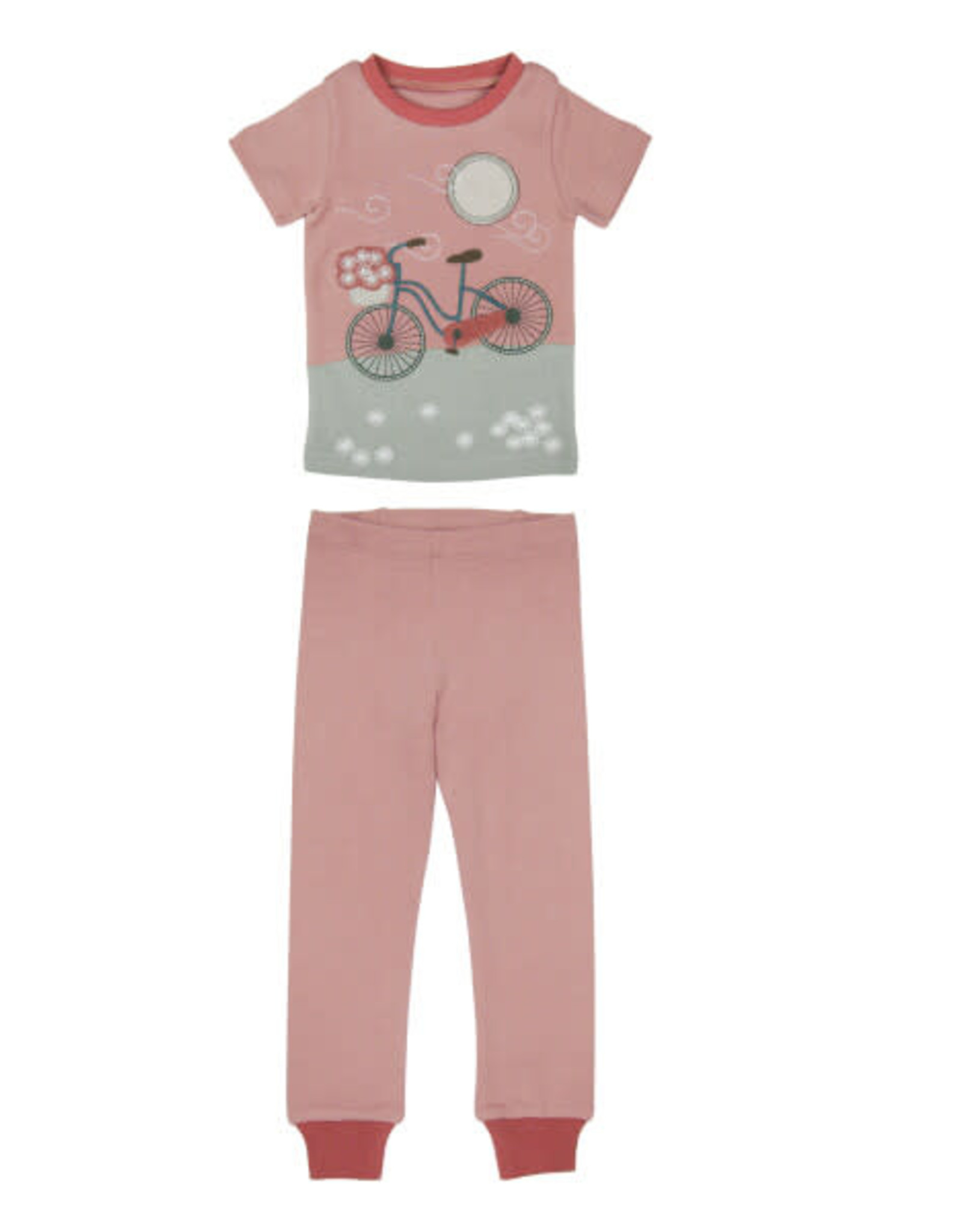 L'oved Baby Appliqué Short Sleeve PJ Set -  Bicycle
