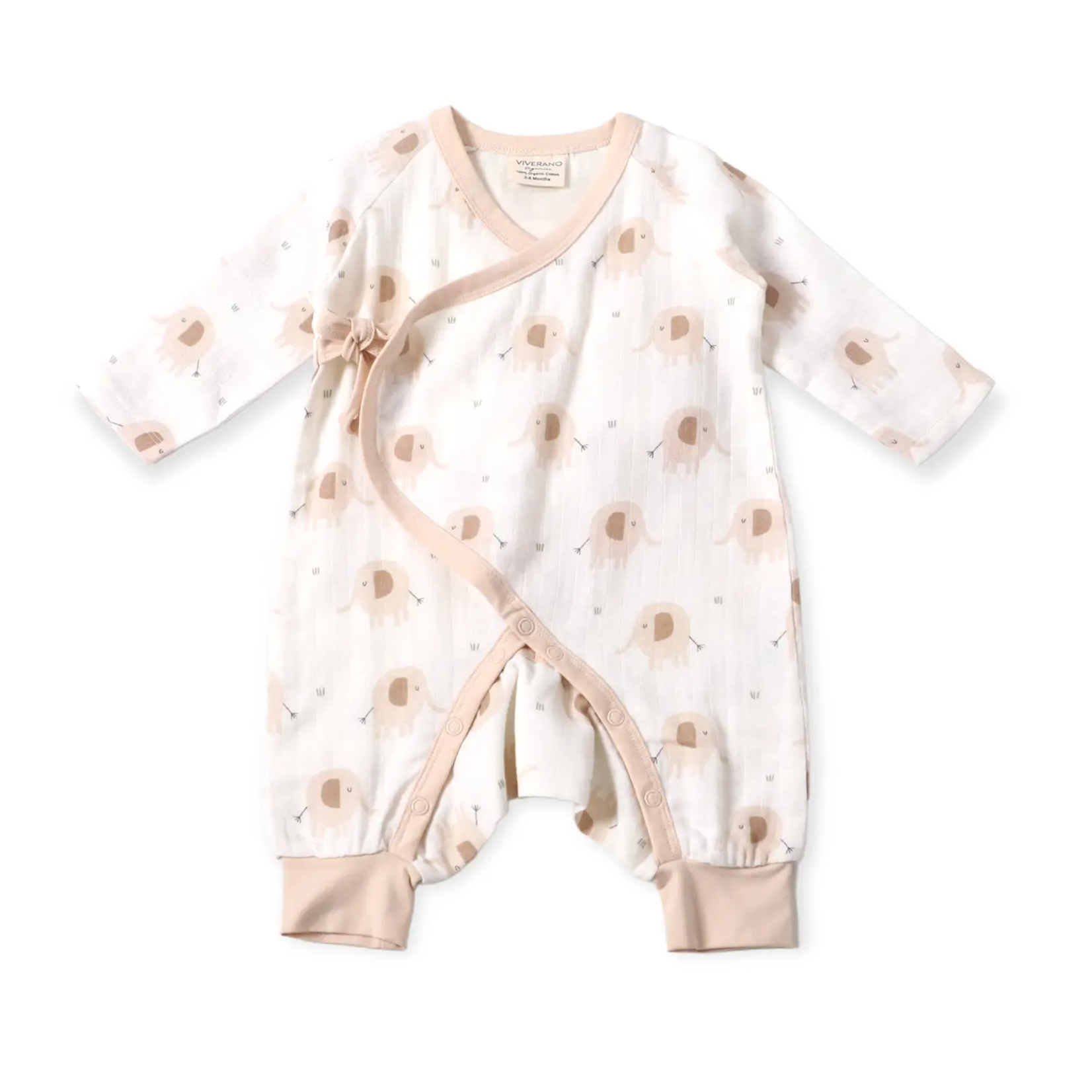 Viverano Elephant Kimono Baby Jumpsuit Romper