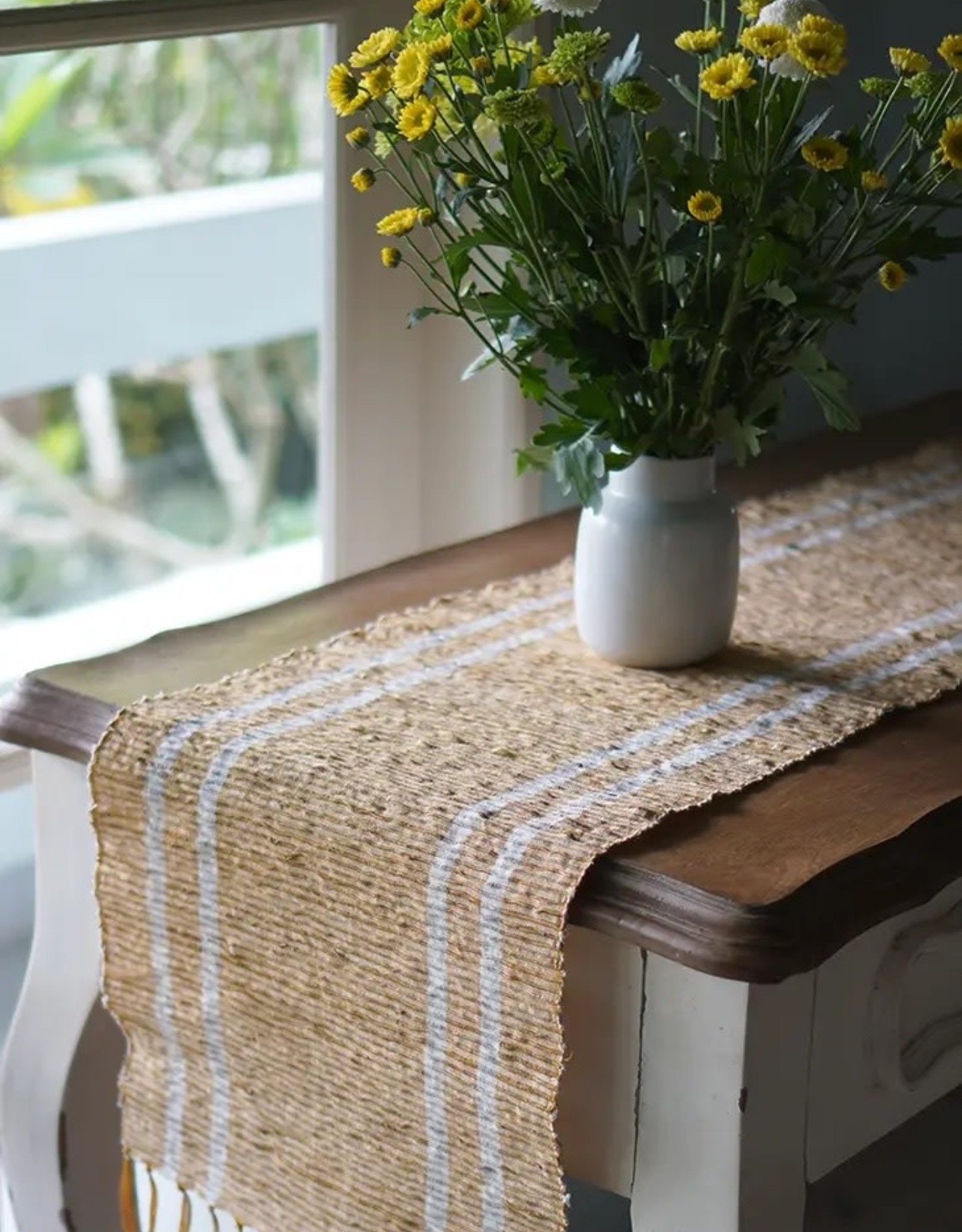 Vetiver Table Runner - Turmeric Stripe