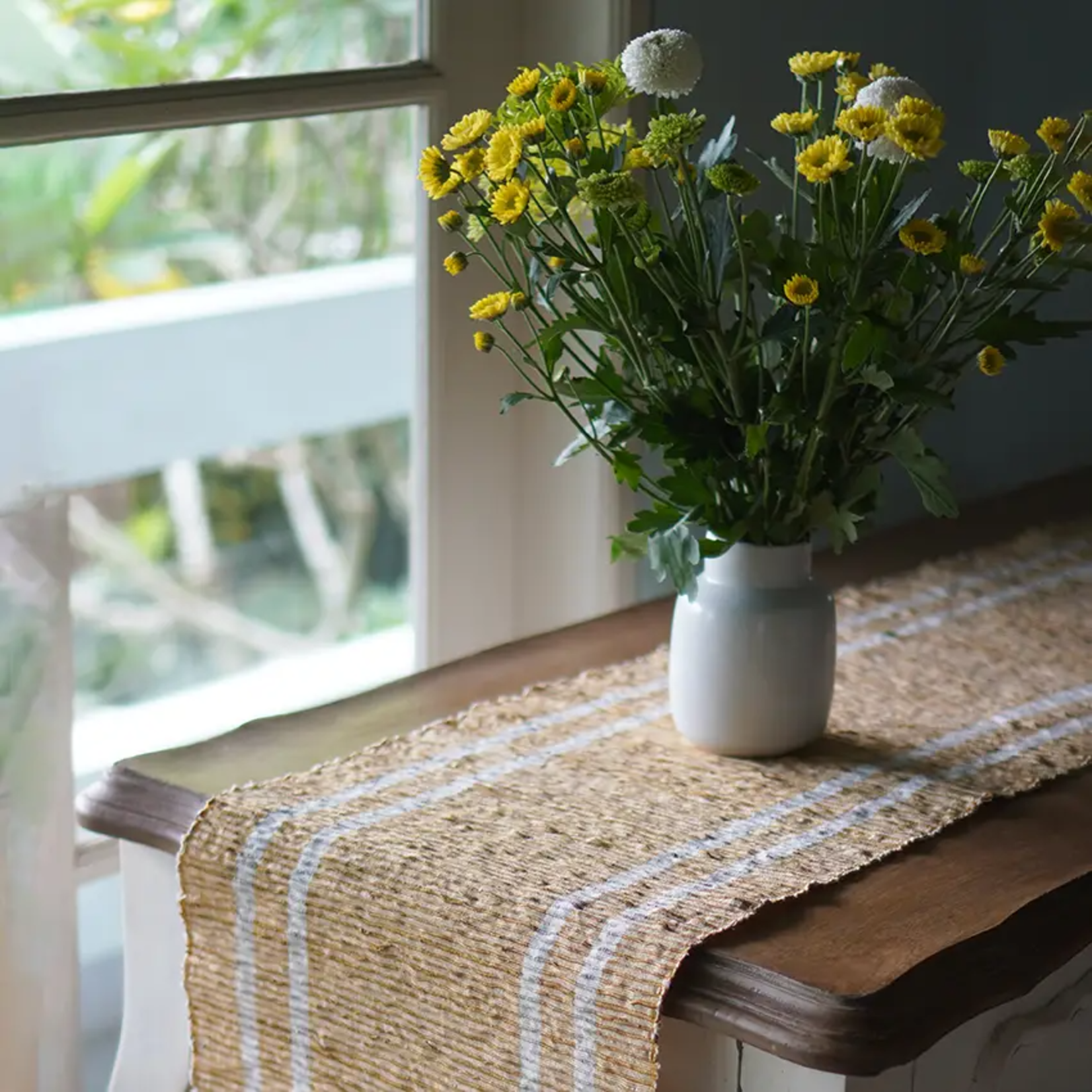 Vetiver Table Runner - Turmeric Stripe