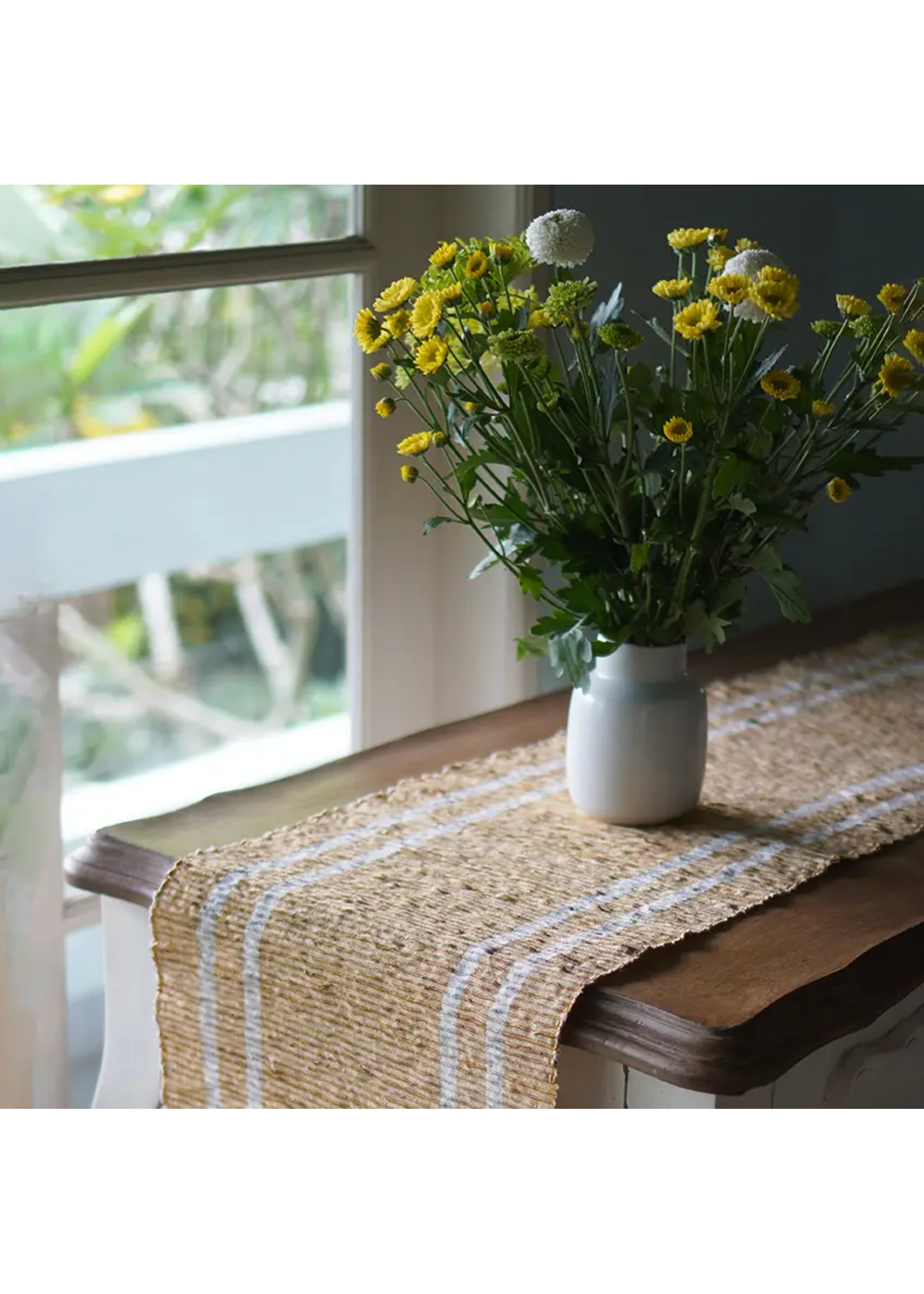 Vetiver Table Runner - Turmeric Stripe