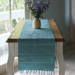 Vetiver Table Runner - Indigo Stripe