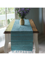 Vetiver Table Runner - Indigo Stripe