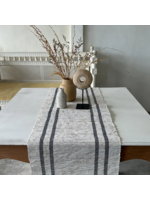 Vetiver Table  Runner - Seaside Indigo Stripe