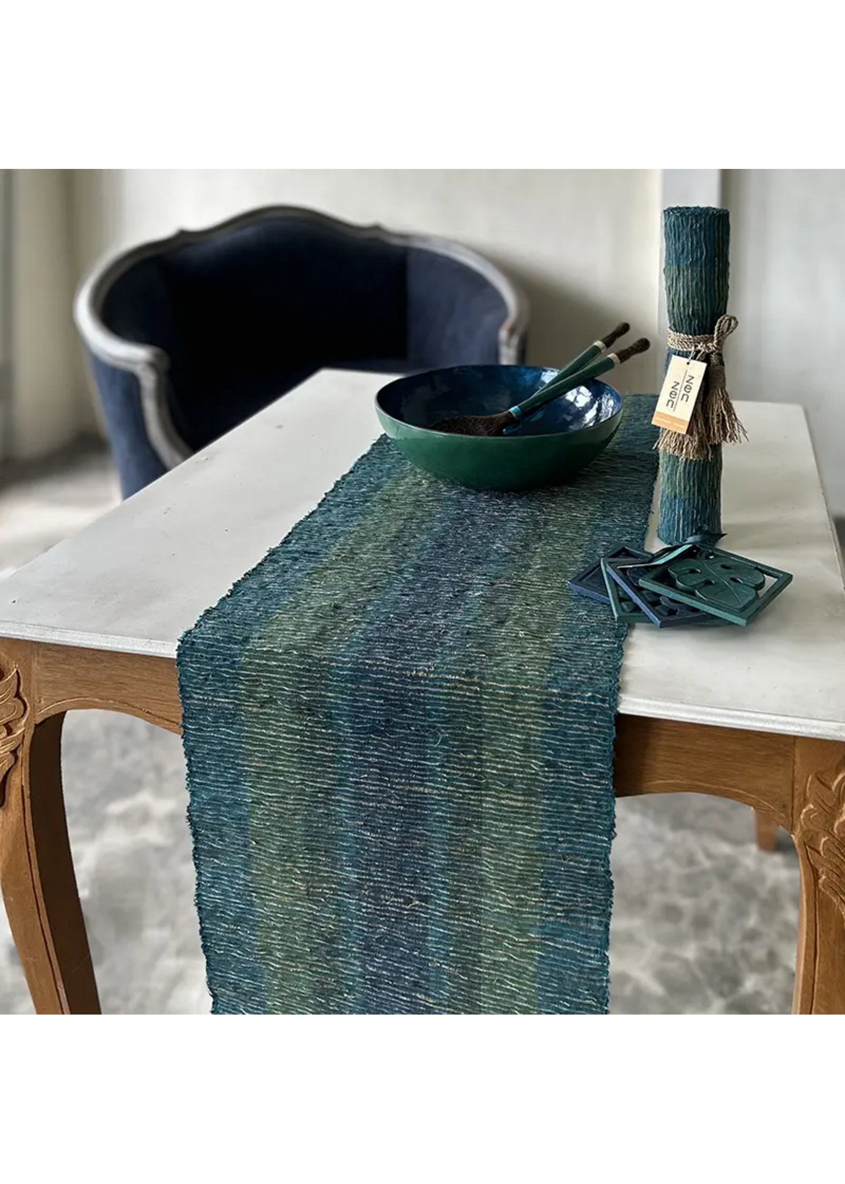 Vetiver Table Runner - Deep Forest