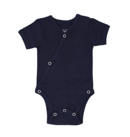 L'oved Baby Short Sleeve Kimono Bodysuit -Navy