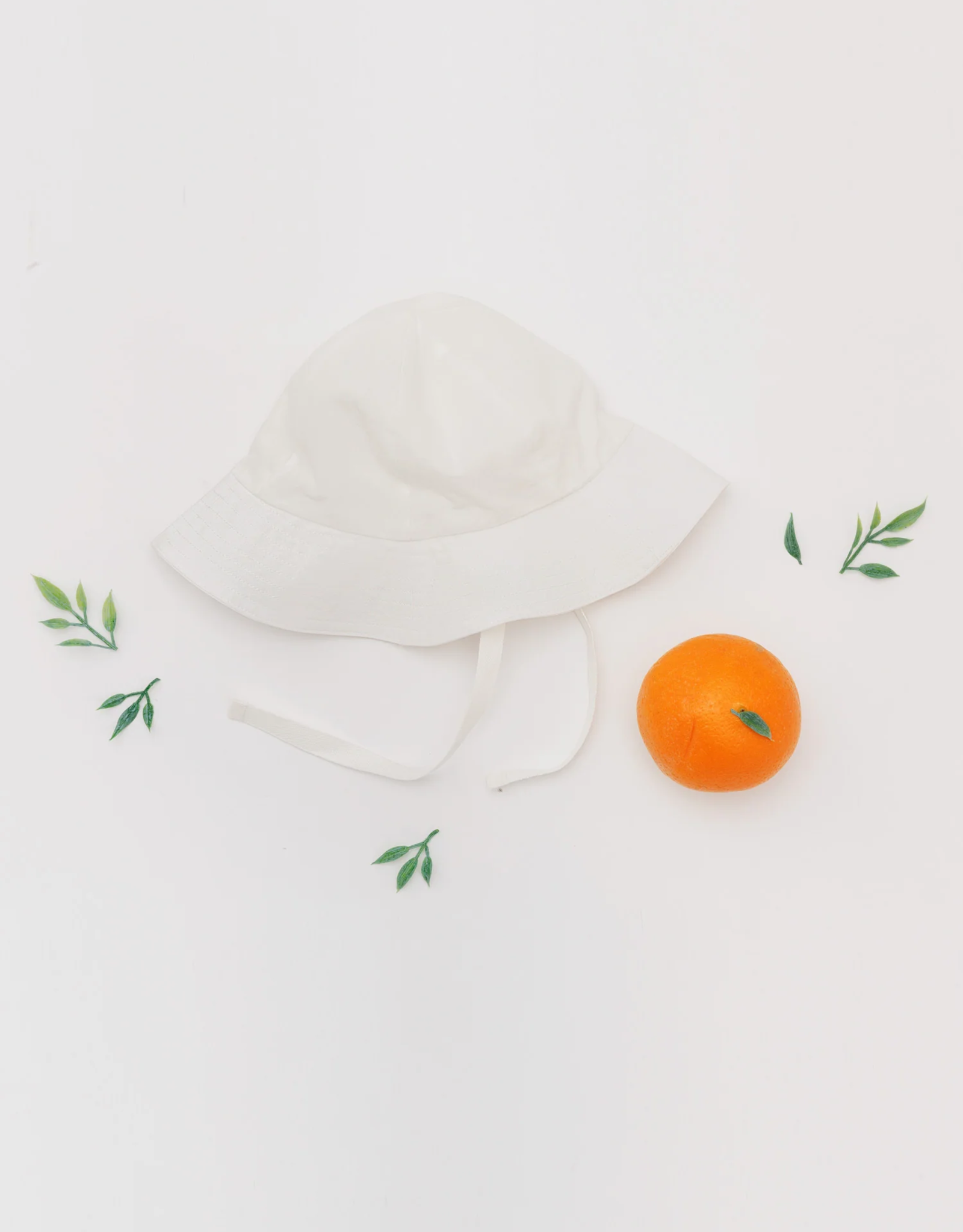 White Poplin Sun Hat