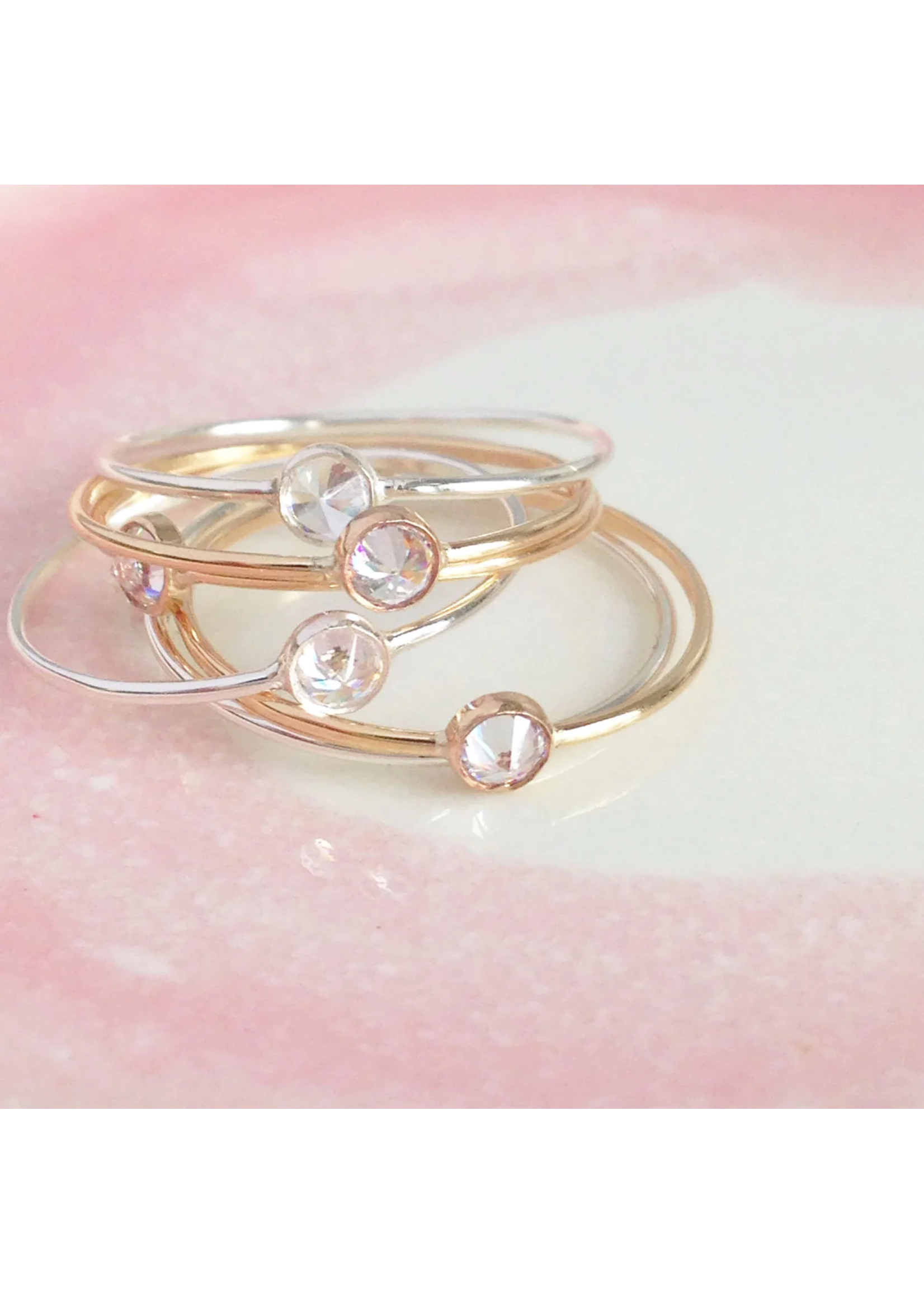 Favor Jewelry Clear Spike Ring