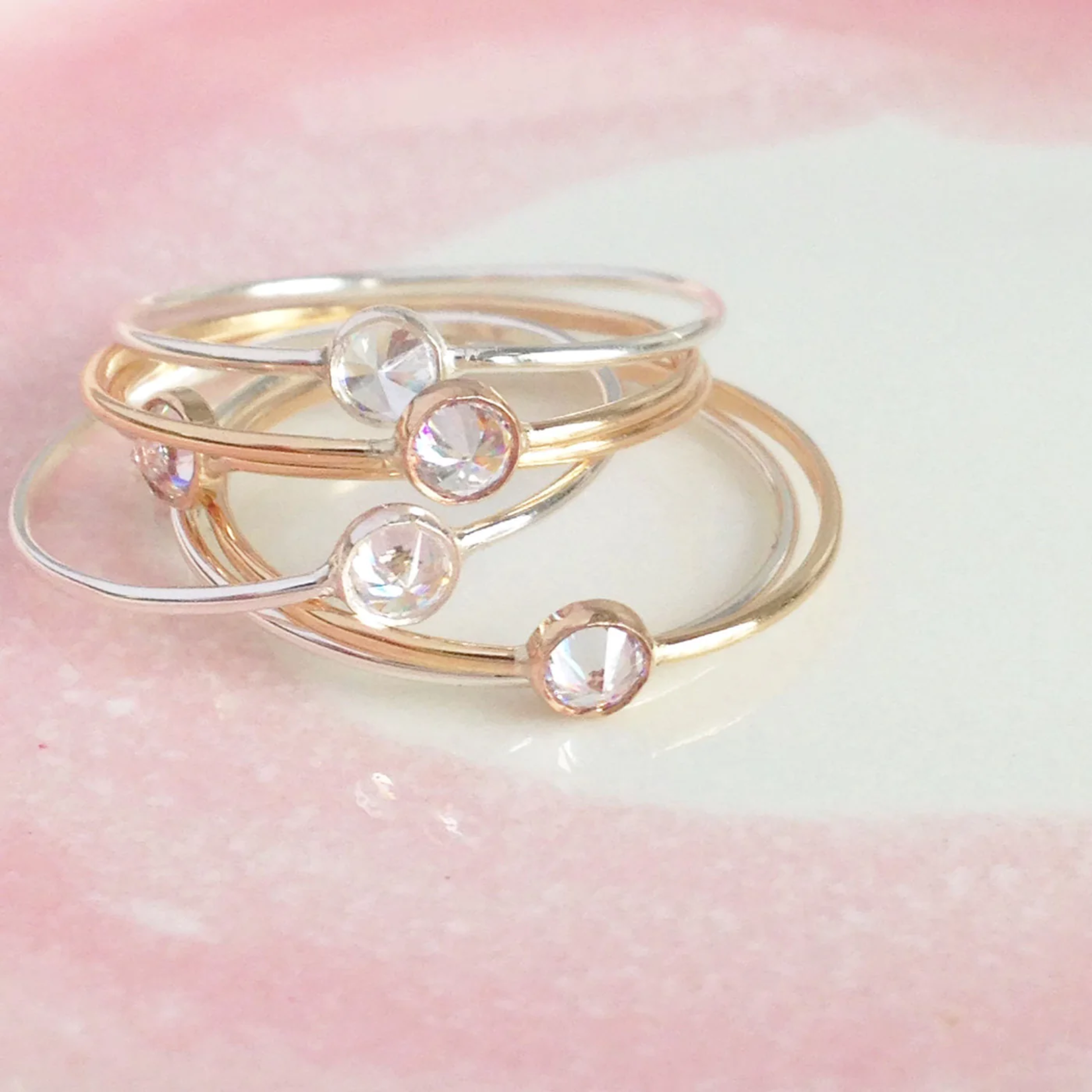 Favor Jewelry Clear Spike Ring