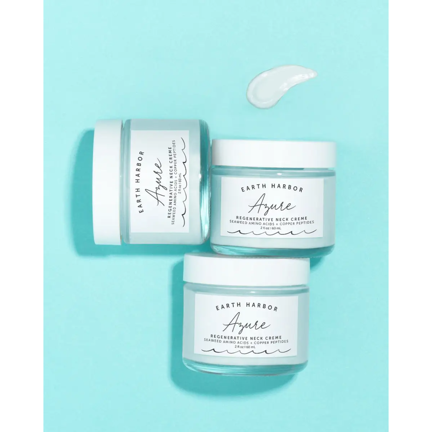 Earth Harbor Azure Neck Cream: Seaweed Amino Acids + Copper Peptides