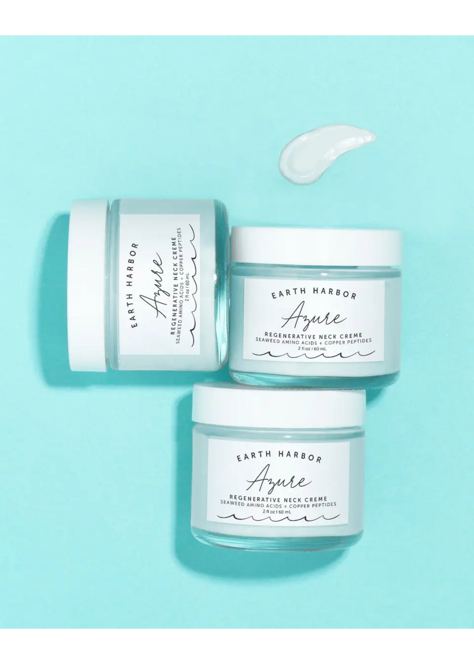 Earth Harbor Azure Neck Cream: Seaweed Amino Acids + Copper Peptides
