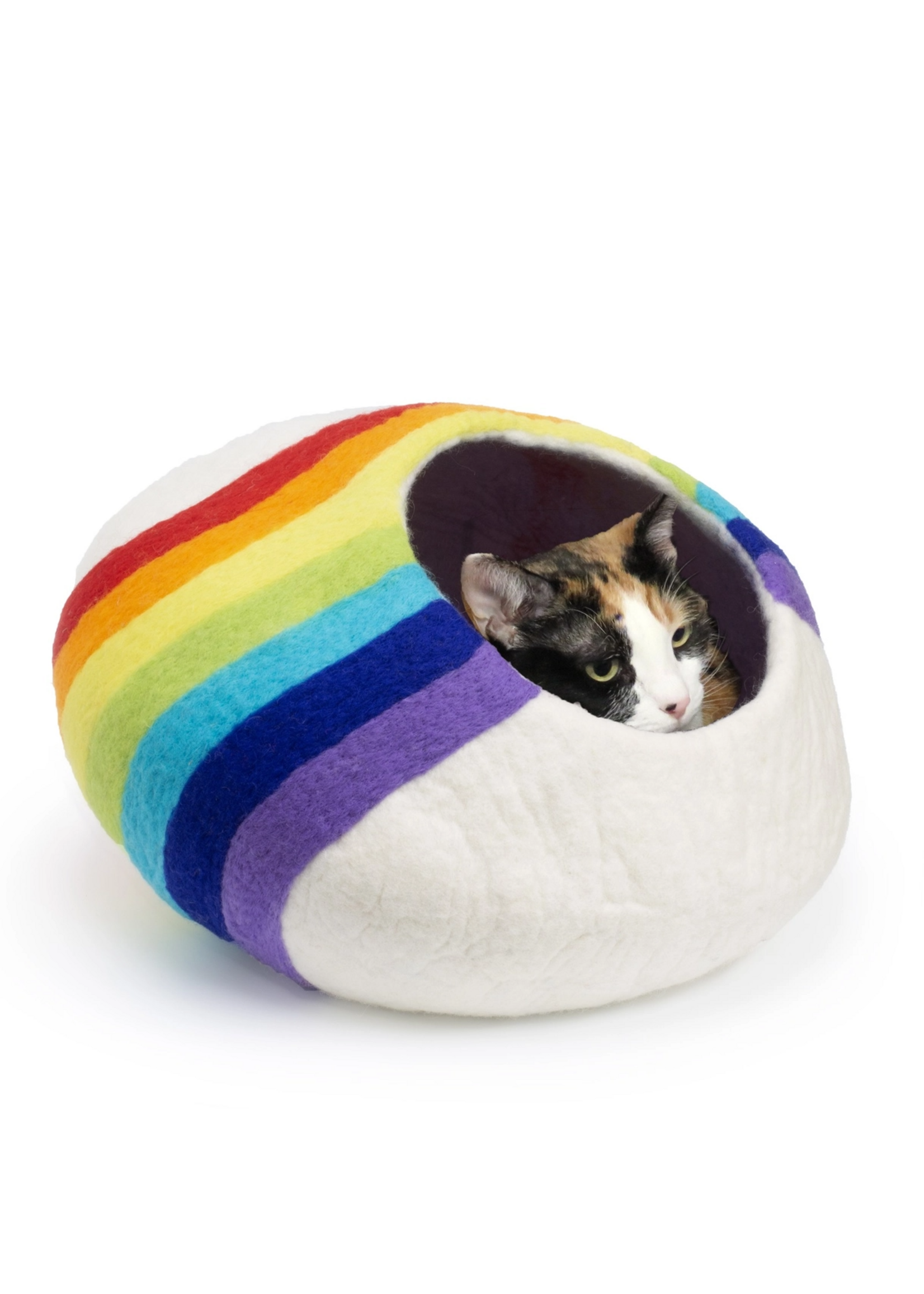 Friendsheep Wool Eco Wool Kitty Cave - Tree Motif