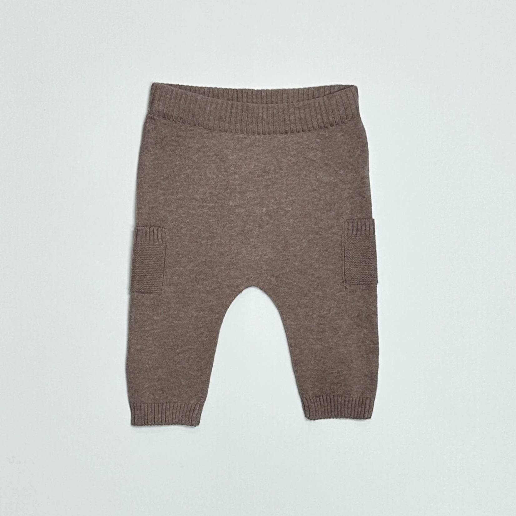 Viverano Baby Side Pocket Sweater Knit Pants- Cafe Latte