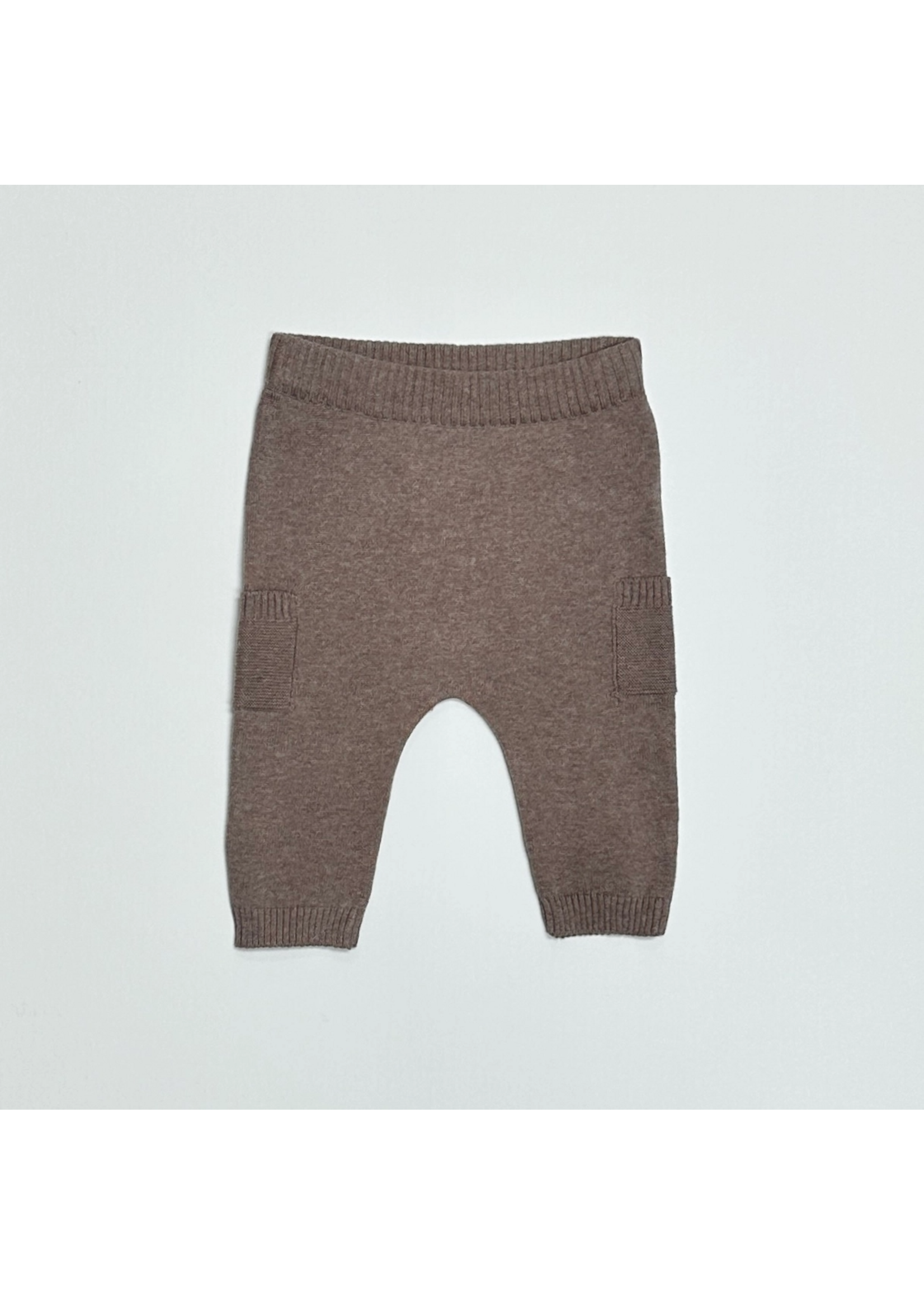 Viverano Baby Side Pocket Sweater Knit Pants- Cafe Latte