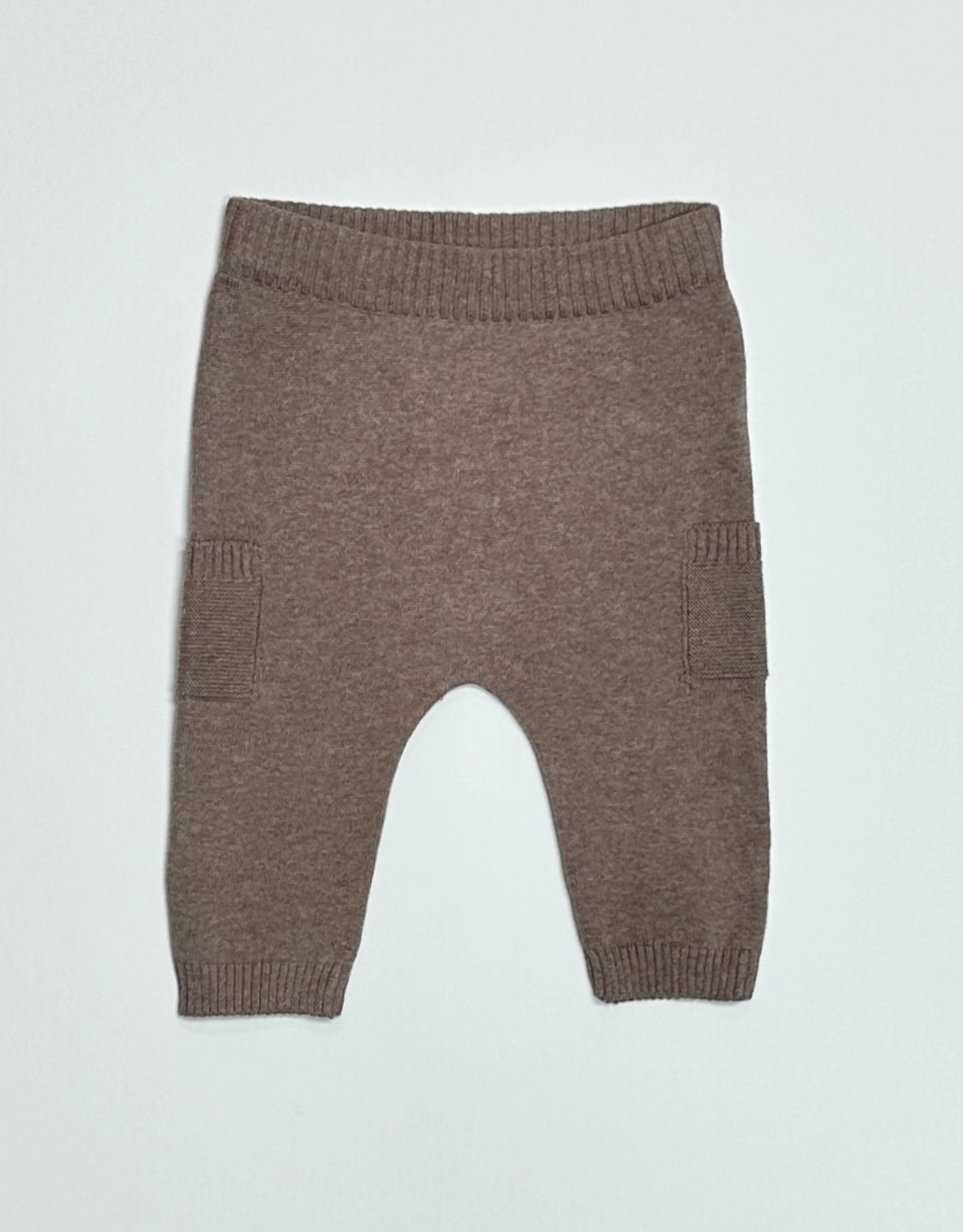 Viverano Baby Side Pocket Sweater Knit Pants- Cafe Latte