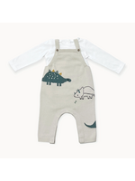 Viverano Dino Jacquard Knit Overall Set - Stone