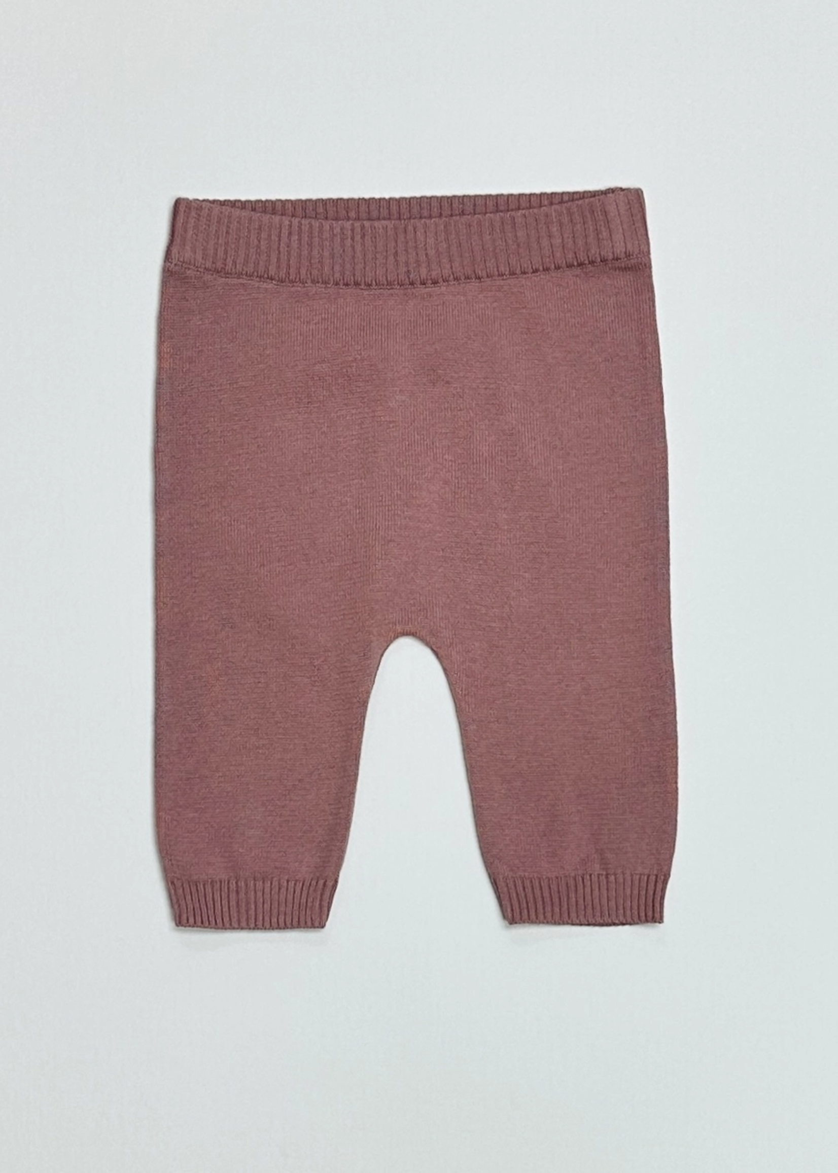 Viverano Baby Side Pocket Sweater Knit Pants- Vintage Rose