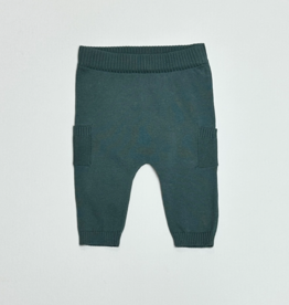 Viverano Baby Side Pocket Sweater Knit Pants - Teal Blue