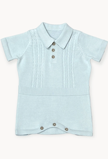 Viverano Milan Collar & Cable Knit Bodysuit - Blue