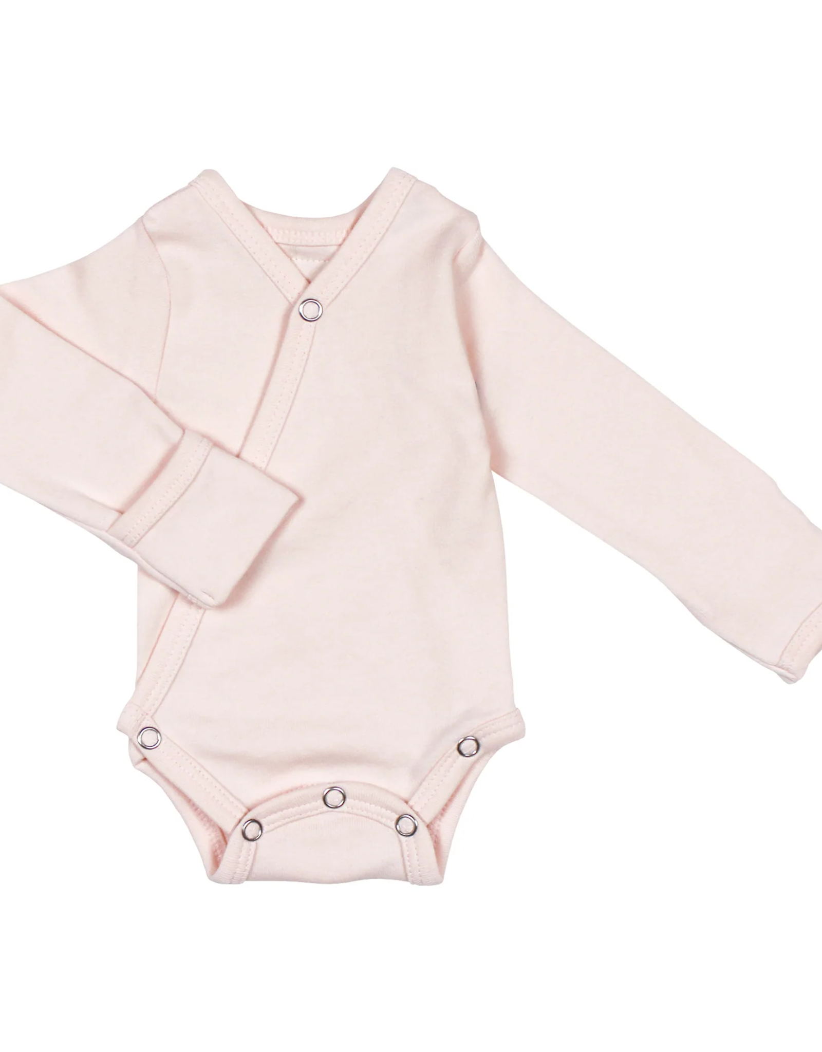 L'oved Baby Long Sleeve Kimono Bodysuit -Blush