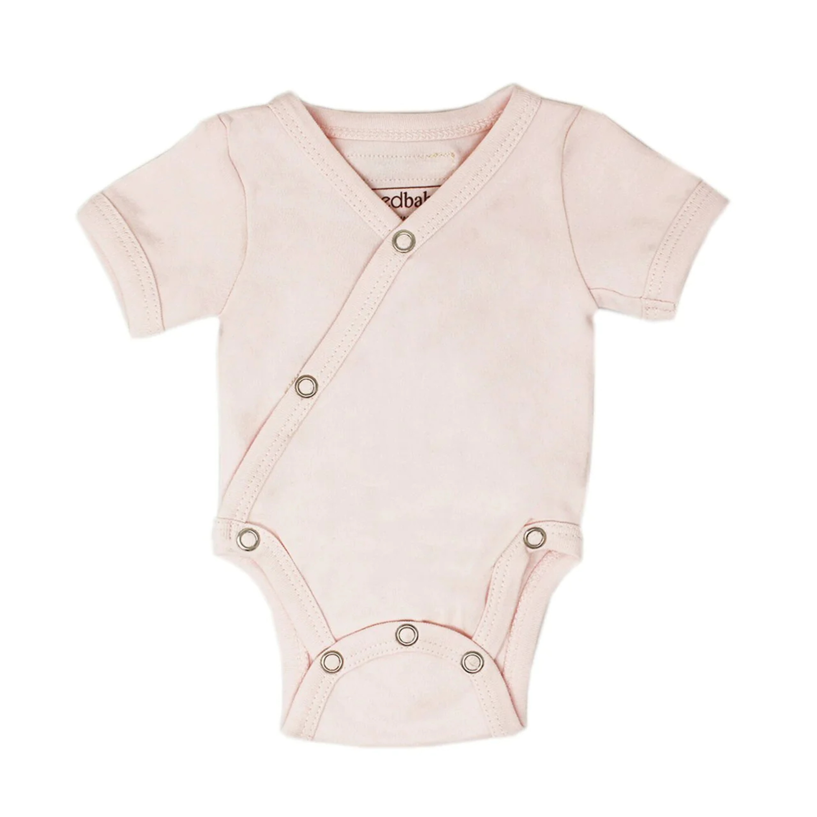 L'oved Baby Short Sleeve Kimono Bodysuit -Blush