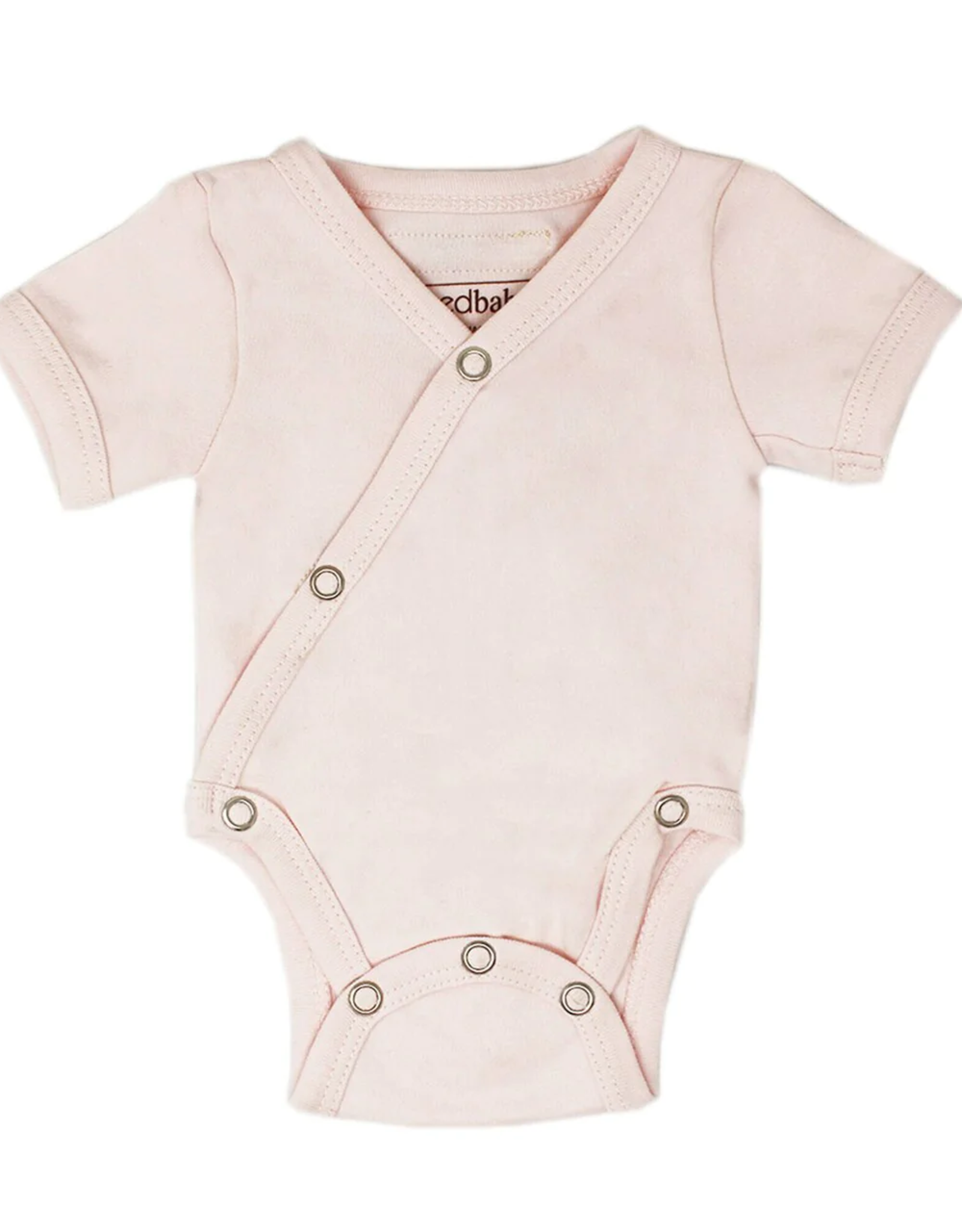 L'oved Baby Short Sleeve Kimono Bodysuit -Blush