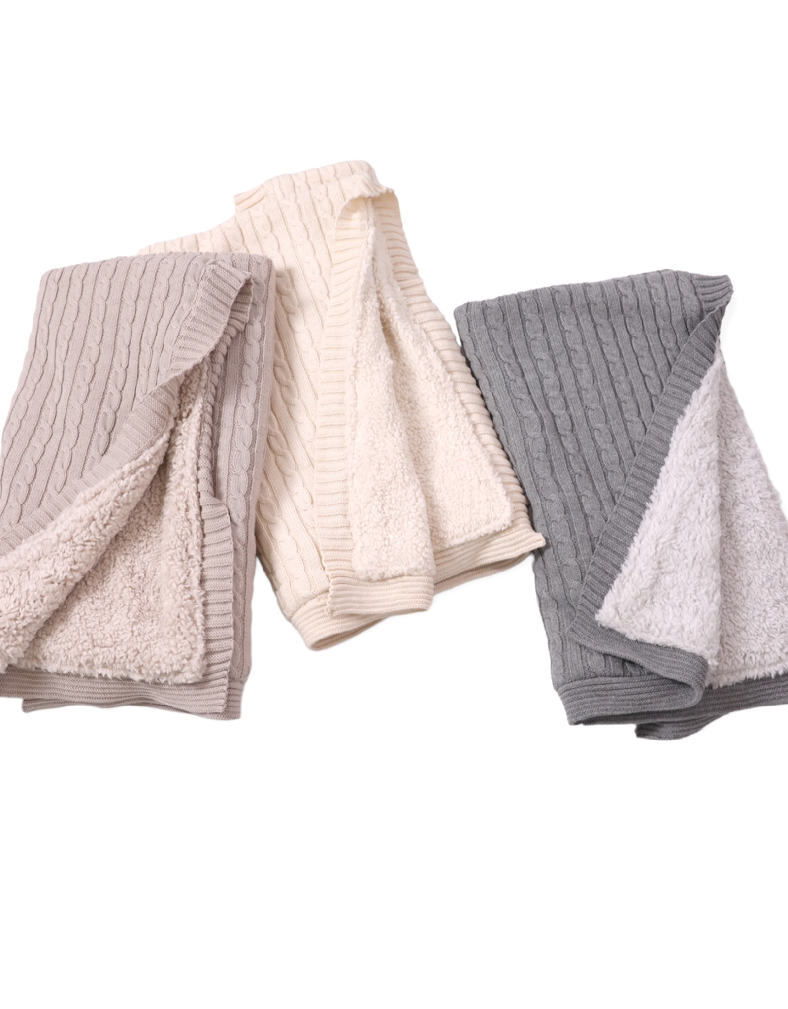 Viverano Cozy Sherpa Knit Blanket