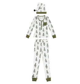 L'oved Baby Women's Lounge Set with Cap Under the Tree