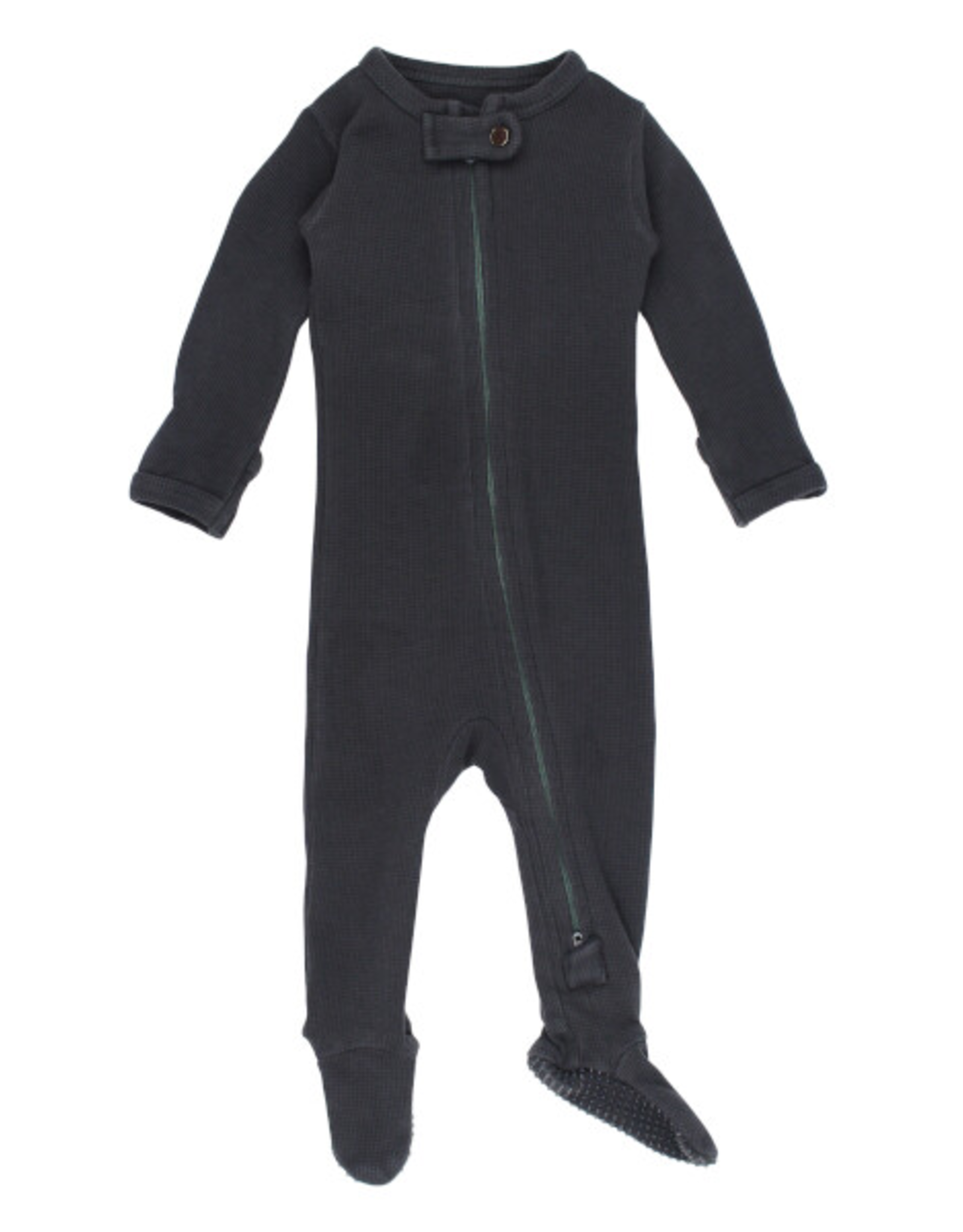 L'oved Baby Thermal Zipper Footie Coal