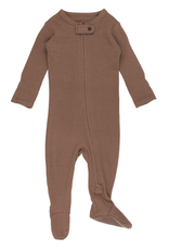 L'oved Baby Thermal Zipper Footie Cocoa - 9-12m