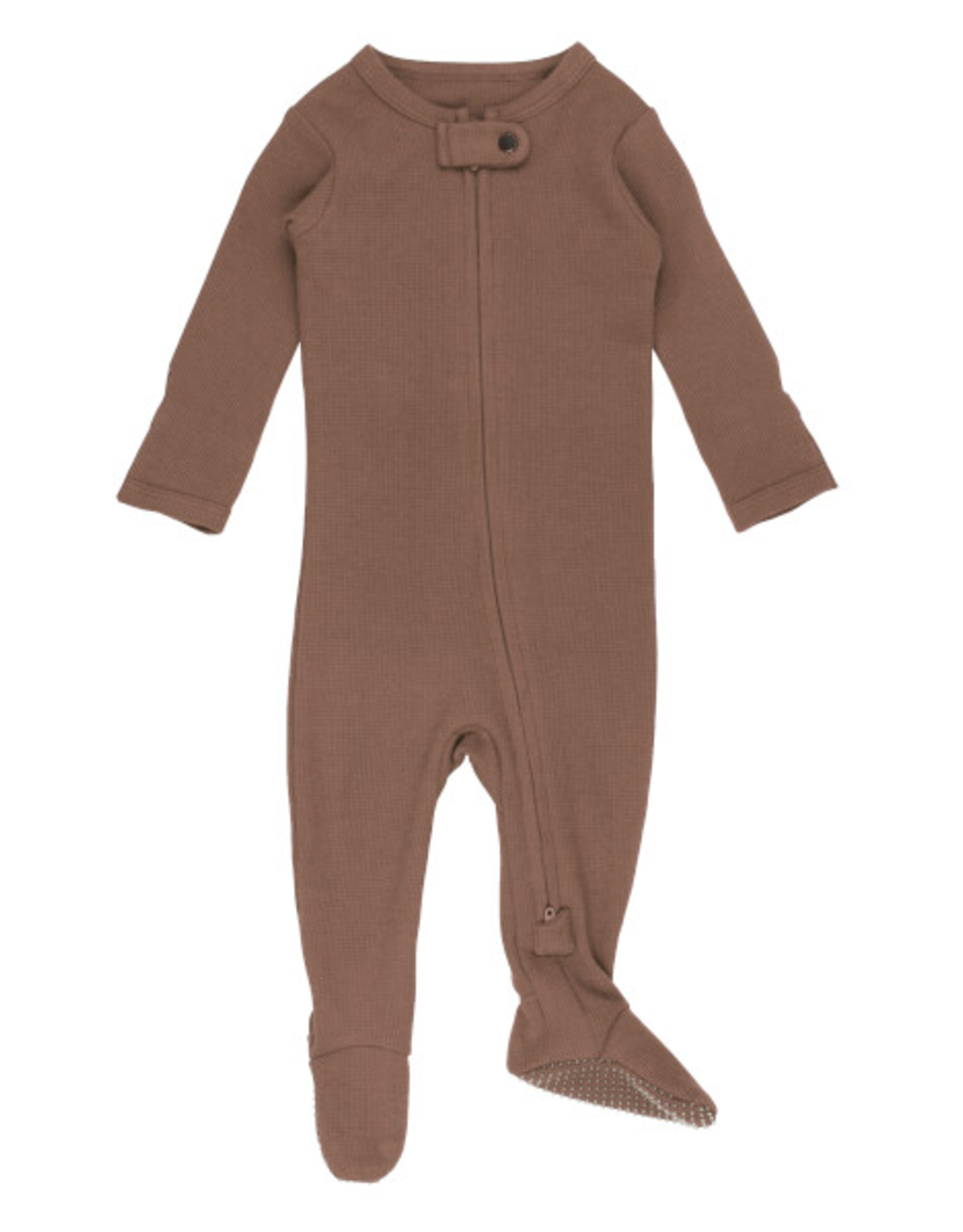 L'oved Baby Thermal Zipper Footie Cocoa - 9-12m