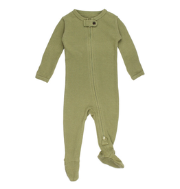 L'oved Baby Thermal Zipper Footie Sage - 6-9m