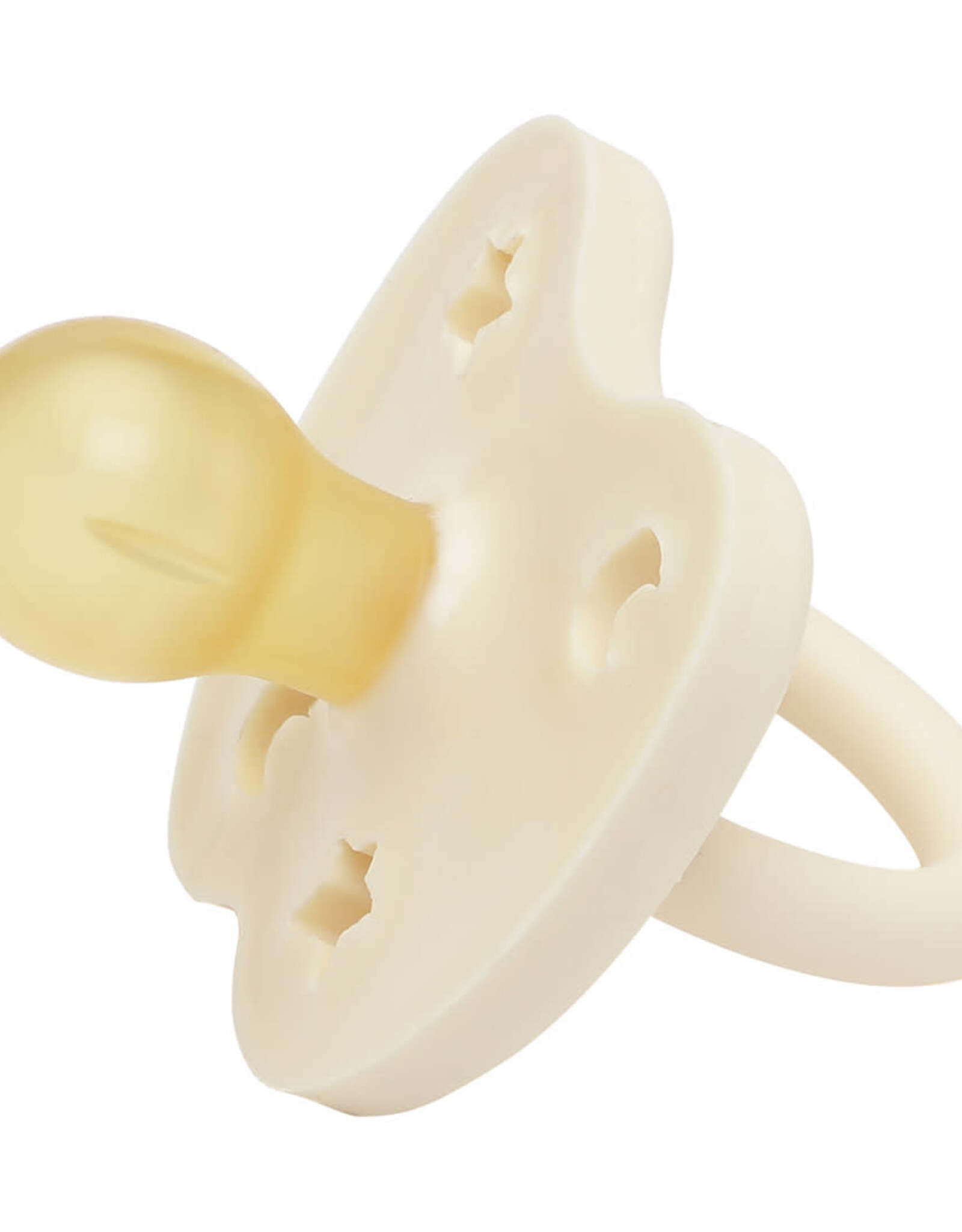 Hevea Natural Rubber Pacifier 0+ Round Milky White