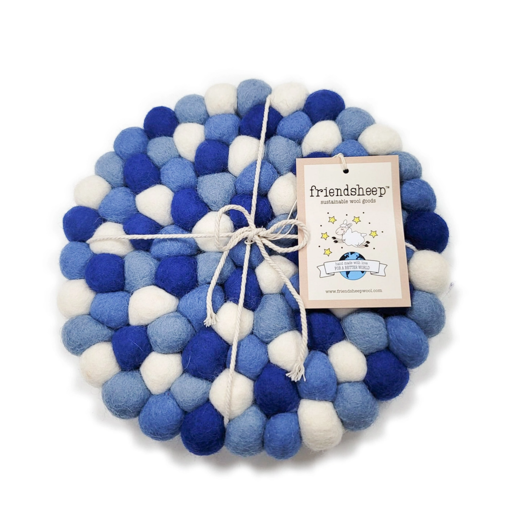 Friendsheep Wool Wool Trivet - Moonlight