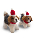 Friendsheep Wool Wool Ornament Santa's Helper Dog Large