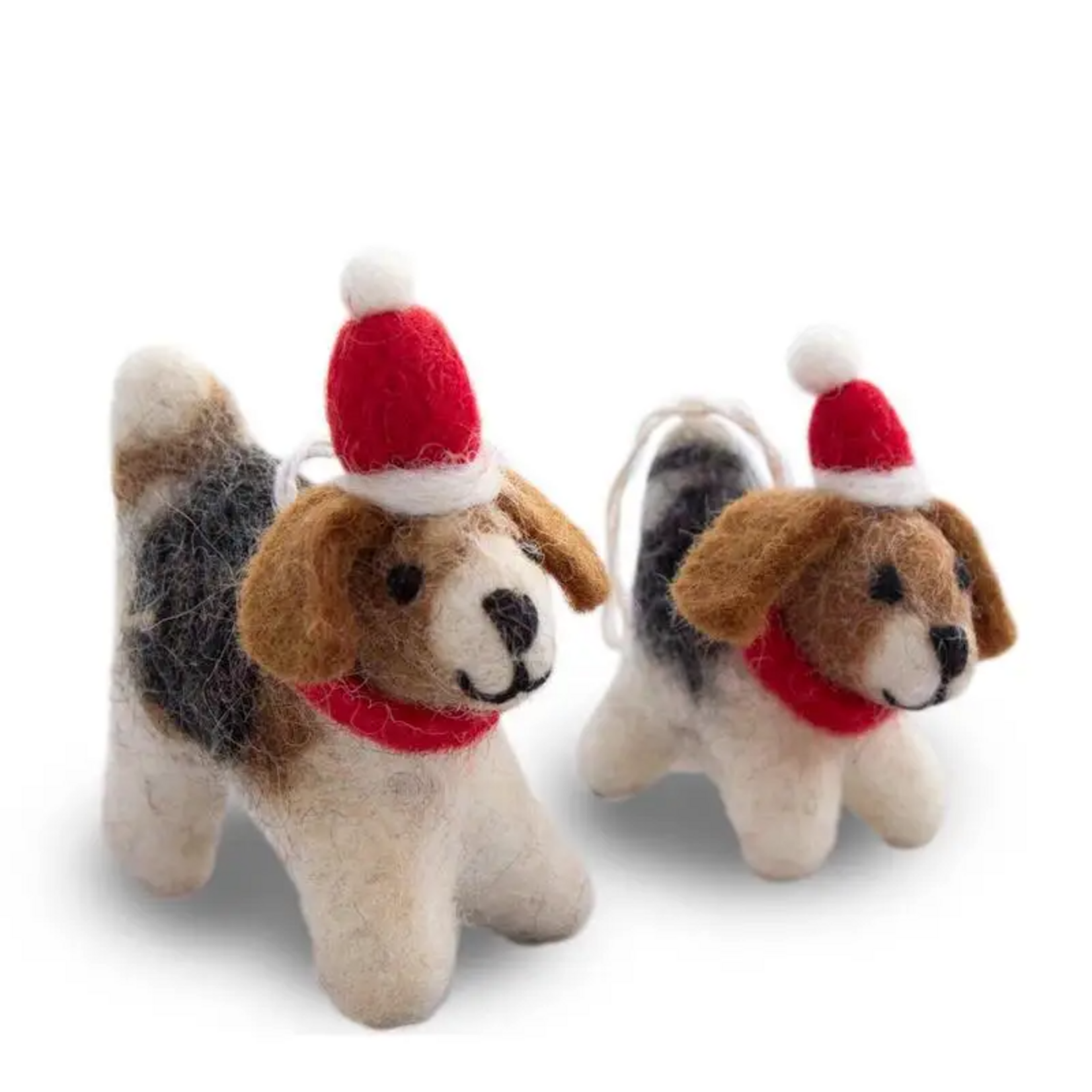 Friendsheep Wool Wool Ornament Santa's Helper Dog Large