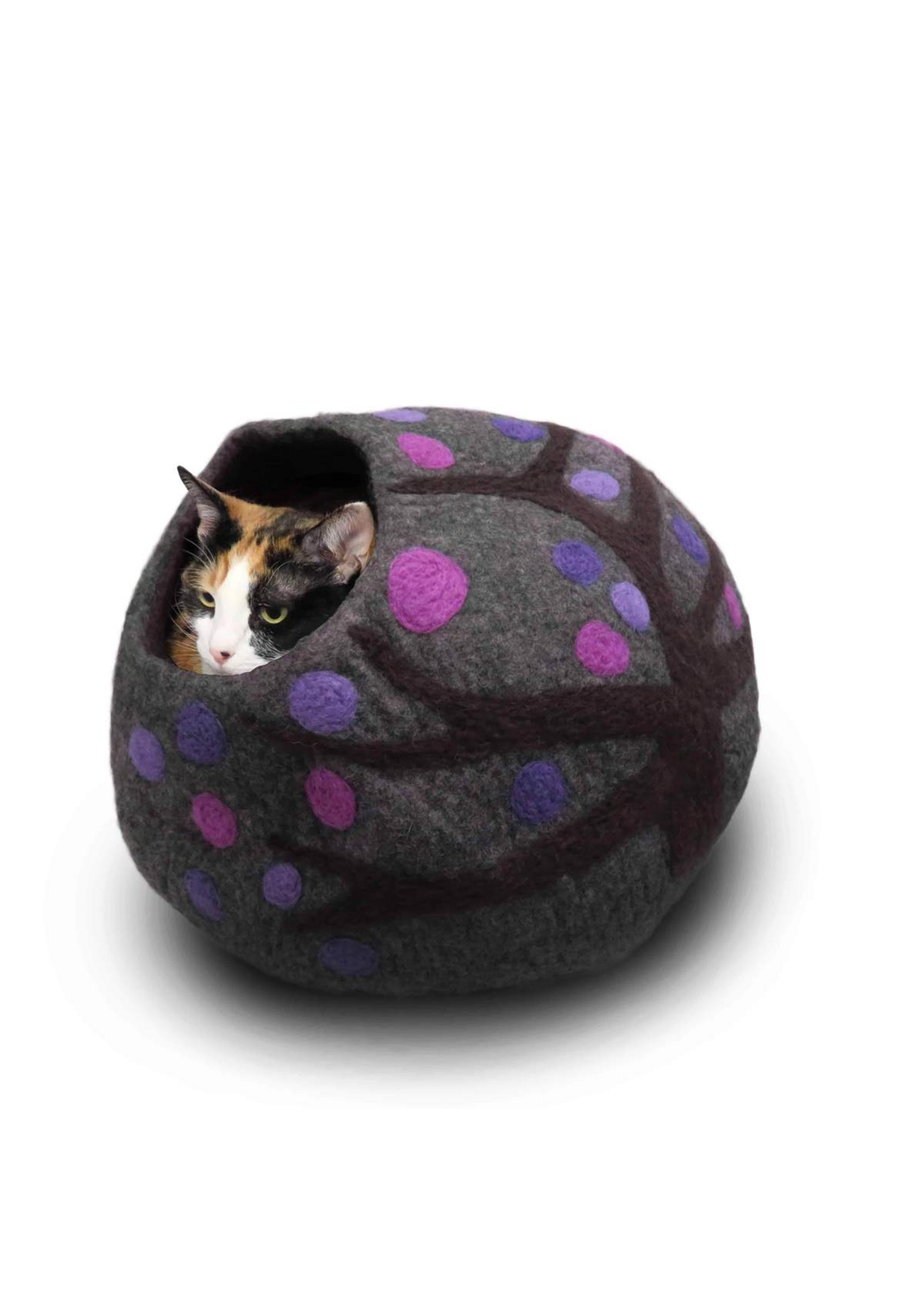 Friendsheep Wool Eco Wool Kitty Cave - Tree Motif