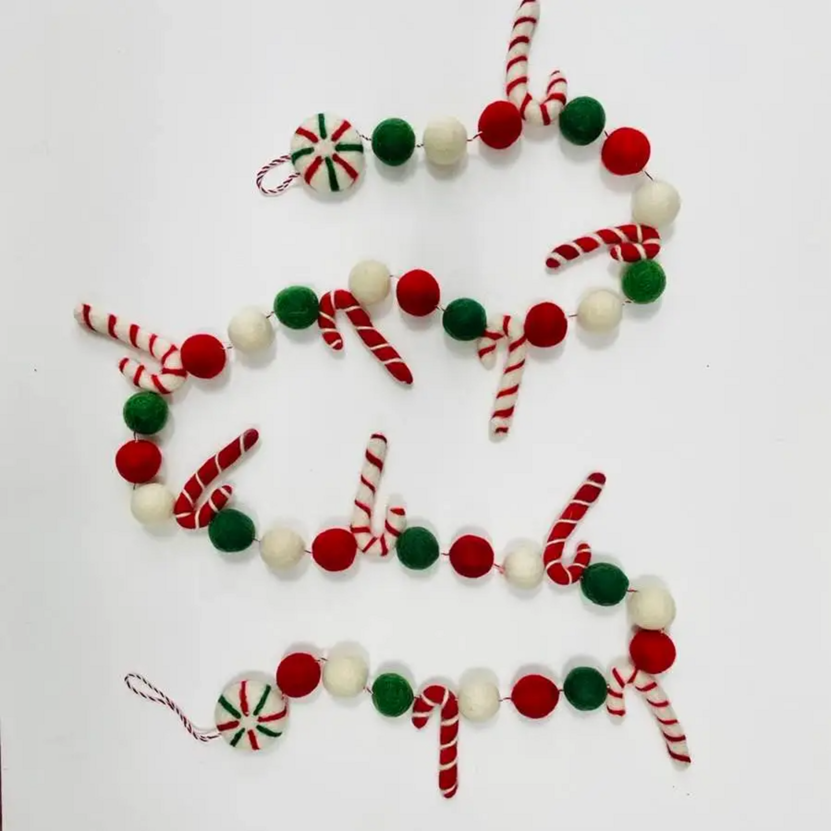 The Winding Road Candy Cane Garland