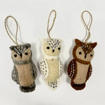 The Winding Road Wool Owl Ornament
