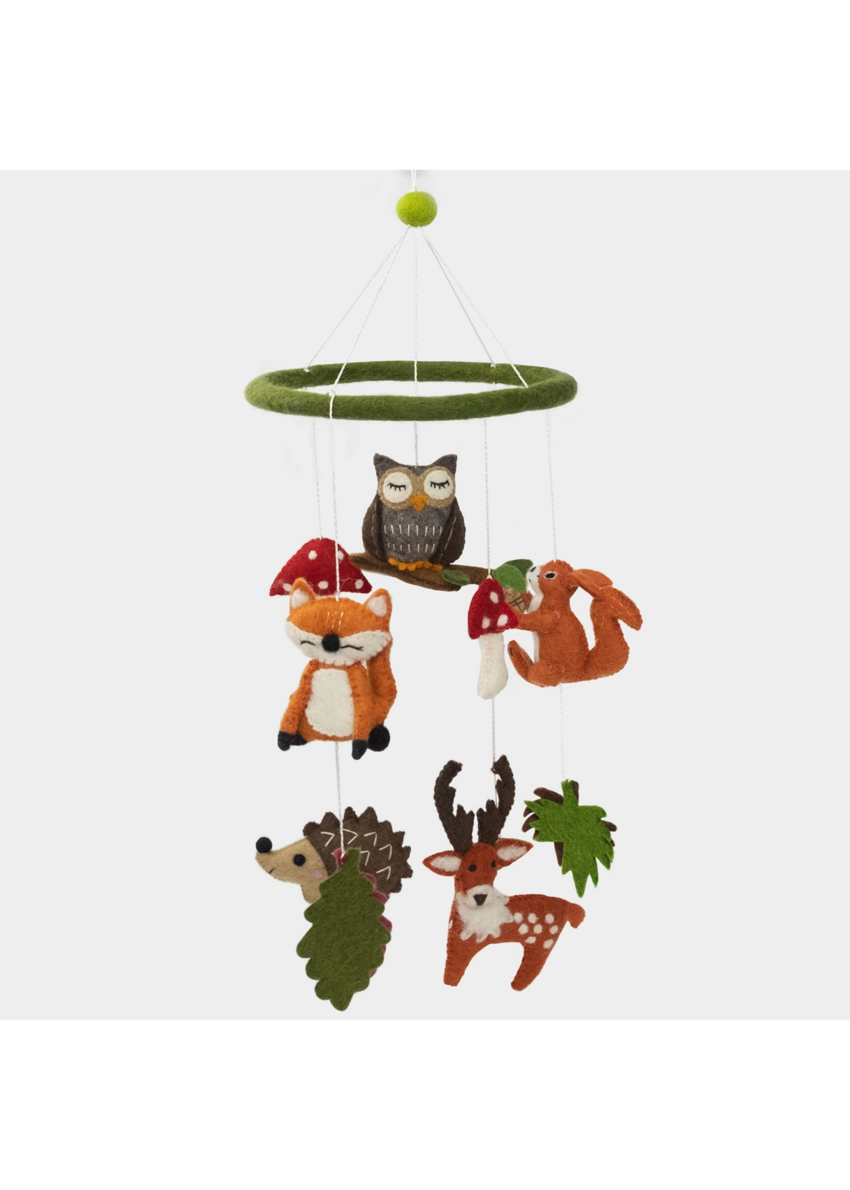 The Winding Road Wool Mobile - Forest Creatures