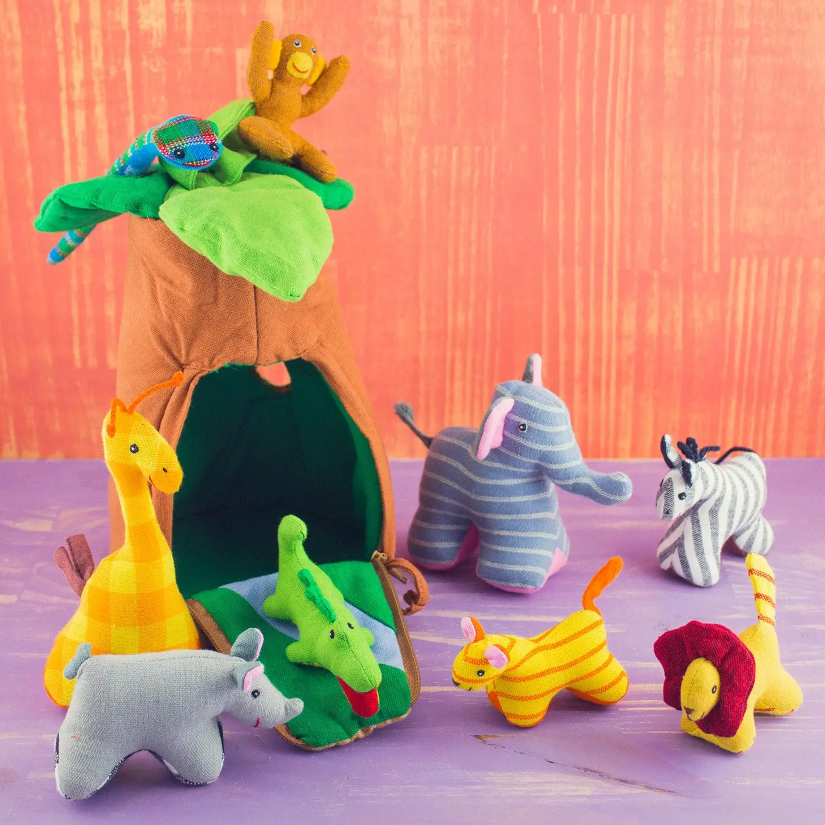 Mr. Ellie Pooh Organic Cotton Playhouse with Jungle Animals
