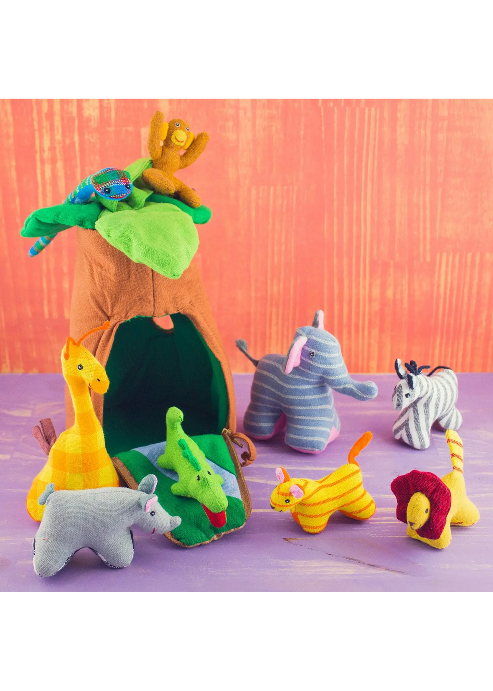 Mr. Ellie Pooh Organic Cotton Playhouse with Jungle Animals