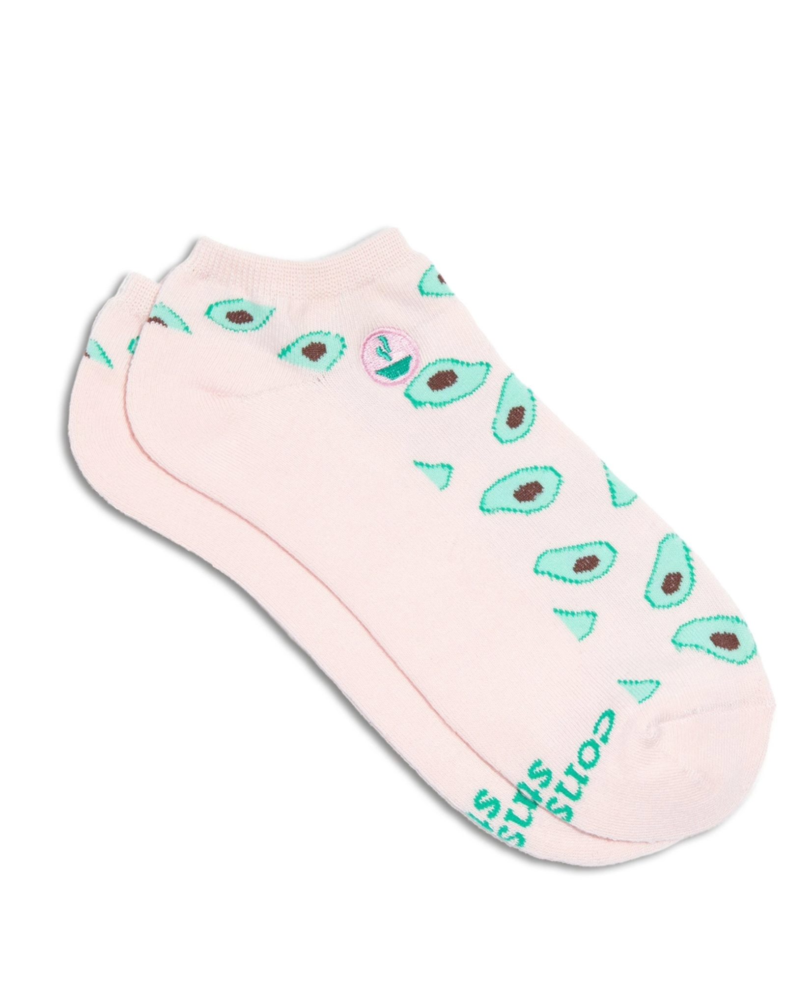 Conscious Step Ankle Socks That Provide Meals (Pink Avocados)