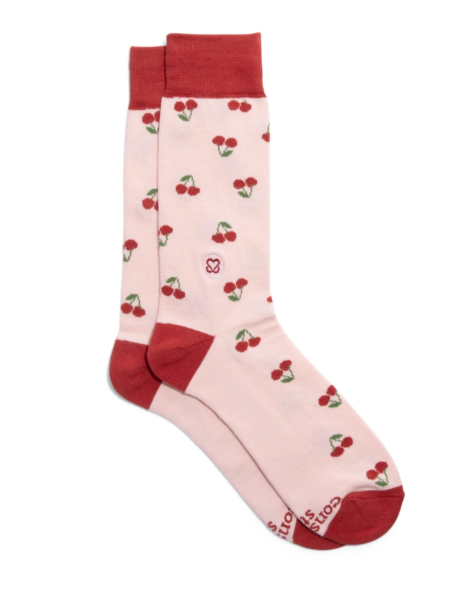 Conscious Step Socks That Support Self Checks (Cherries)