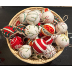 The Winding Road Felt Christmas Ball Ornament - Hand Embroidered