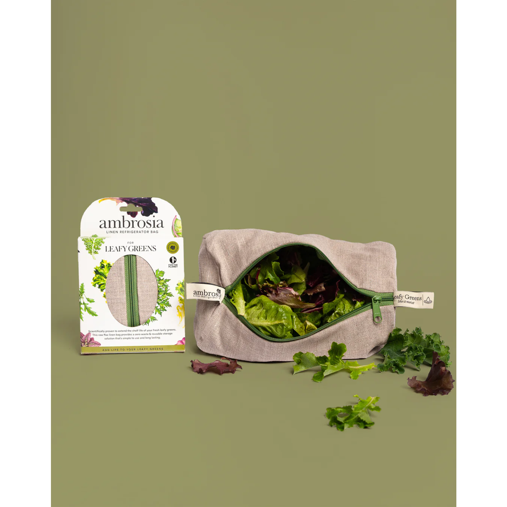 Ambrosia Linen Produce Bag  - Leafy Greens