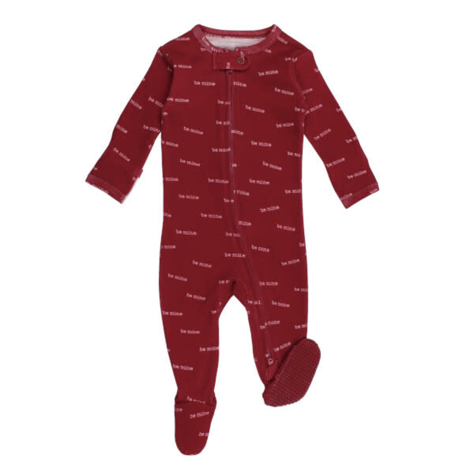 L'oved Baby Zipper Footie Be Mine