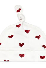 L'oved Baby Knot Hat Crimson Hearts