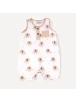 Viverano Elephant Henley Sleeveless Baby Romper